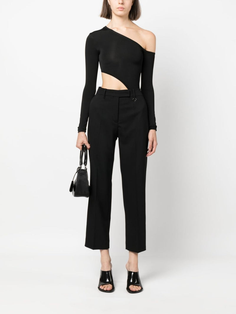 VIRGIN-WOOL CROPPED TROUSERS