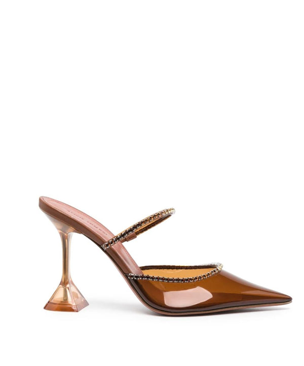 GILDA GLASS 95MM CRYSTAL-EMBELLISHED MULES