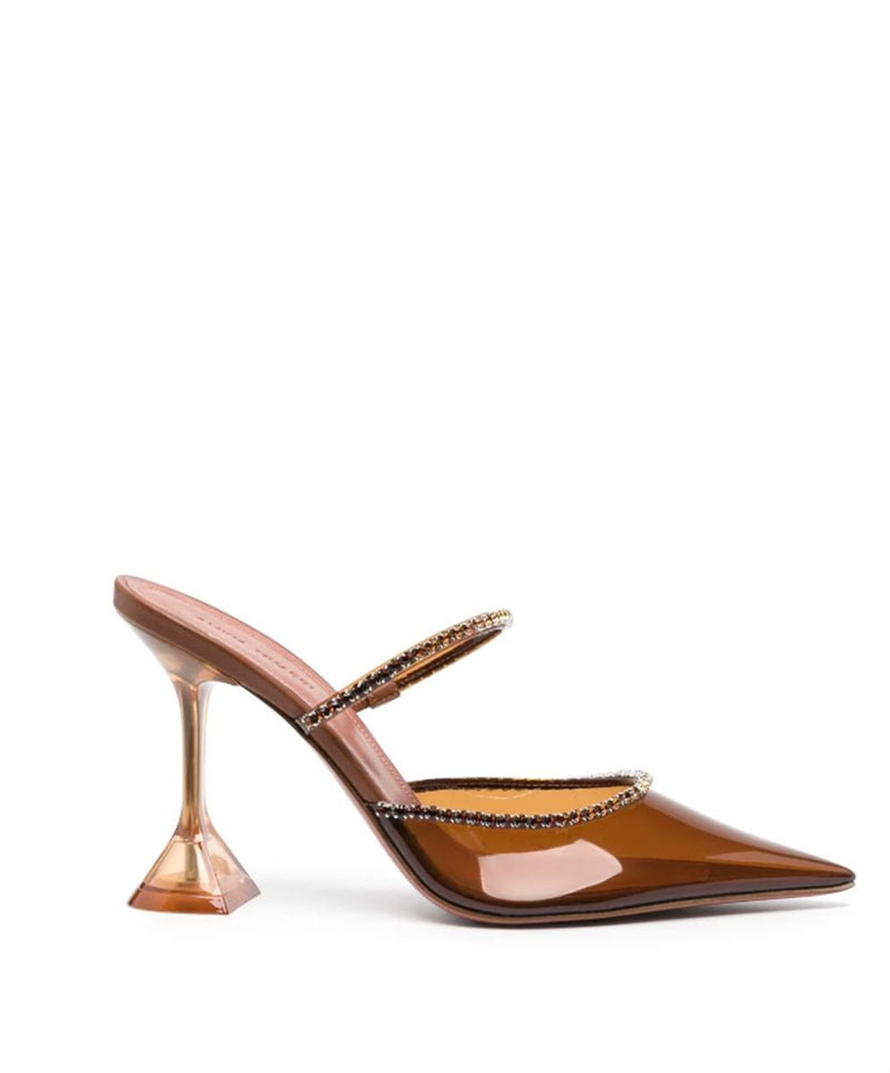 GILDA GLASS 95MM CRYSTAL-EMBELLISHED MULES