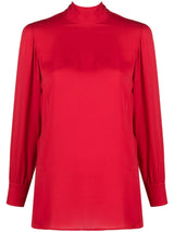 TIE-NECK SILK BLOUSE