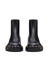 M-WAY ROCKSTUD LEATHER ANKLE BOOTS