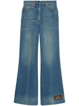 HIGH-RISE FLARED JEANS