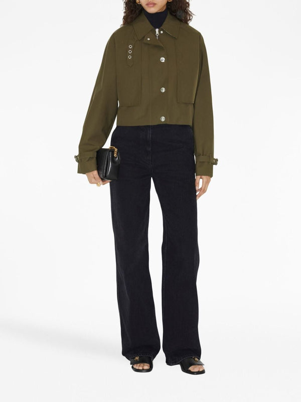 TROPICAL GABARDINE CROPPED JACKET