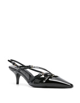 BUCKLE-EMBELLISHED SLINGBACK PUMPS