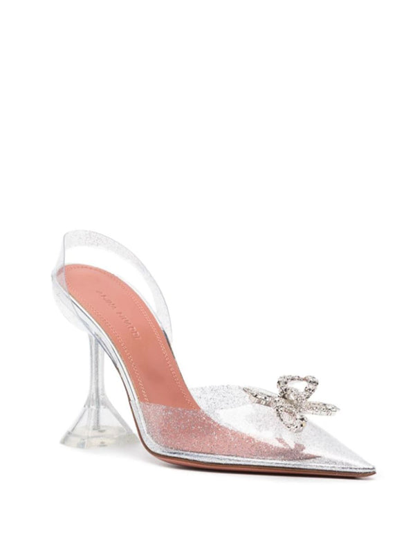 ROSIE 95MM GLITTER TRANSPARENT PUMPS