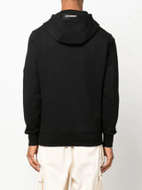 DIAGONAL RAISED FLEECE HOODED SWEATSHIRT