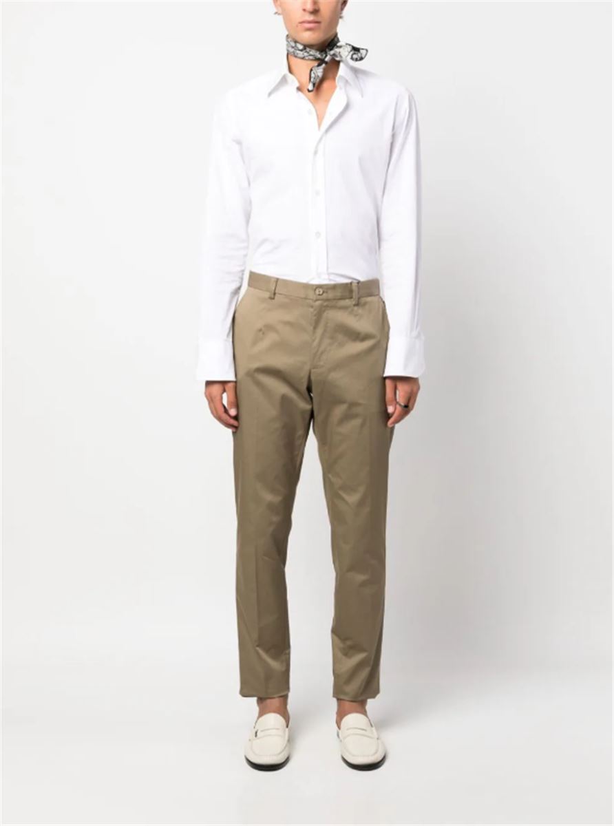 STRAIGHT-LEG COTTON CHINO TROUSERS DOLCE & GABBANA