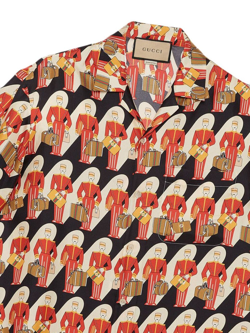 PORTER-PRINT SILK TWILL SHIRT