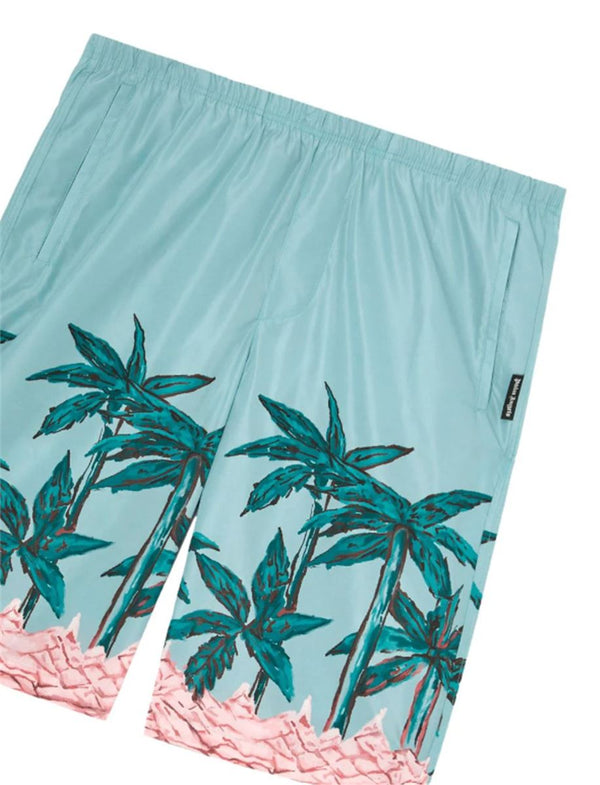 PALMS ROW-PRINT SWIM SHORTS