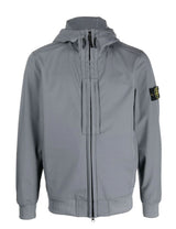 COMPASS-MOTIF HOODED JACKET