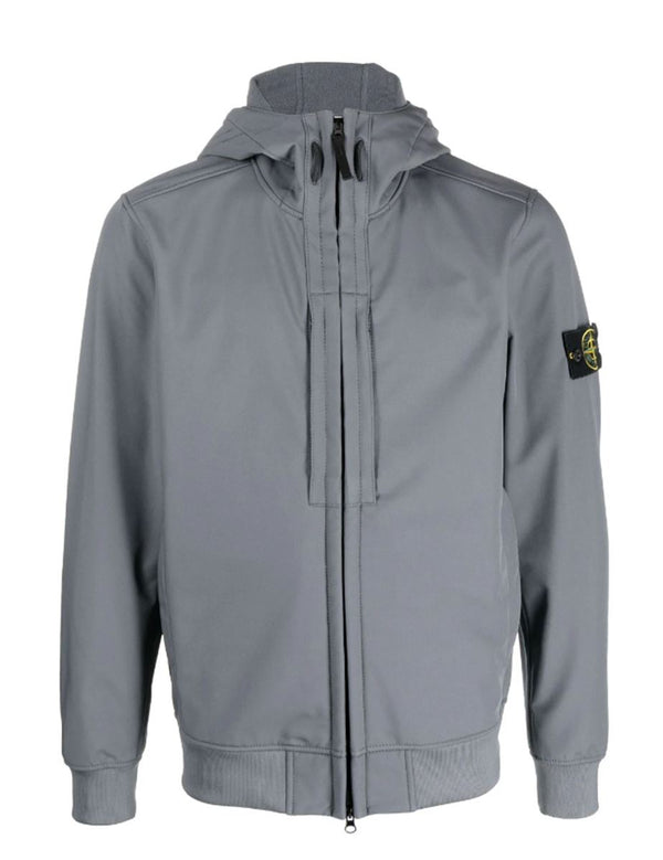 COMPASS-MOTIF HOODED JACKET