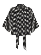 POLKA-DOT PUSSY-BOW BLOUSE