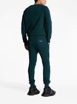 RIBBED-DETAIL DRAWSTRING TRACK PANTS