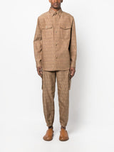 ALLOVER LOGO-PRINT CARGO TROUSERS
