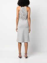 CROCHET-PANEL SLEEVELESS DRESS