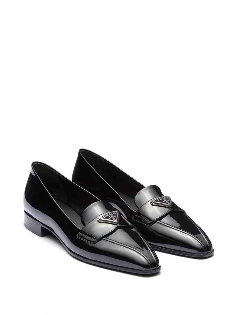 LOGO-PLAQUE PATENT-LEATHER LOAFERS