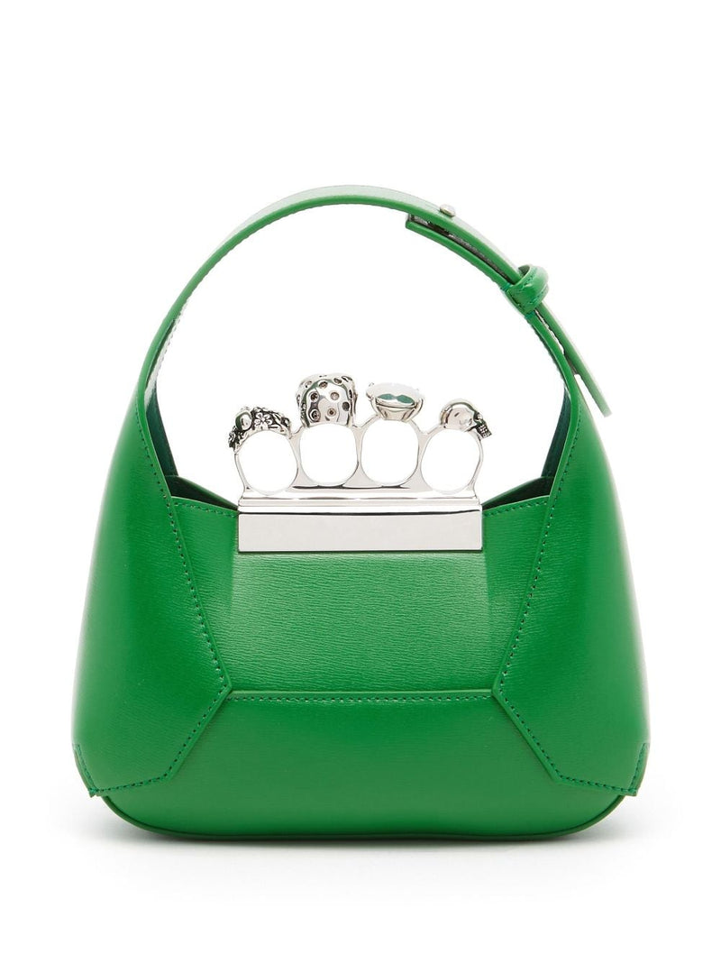 MINI JEWELLED HOBO LEATHER BAG