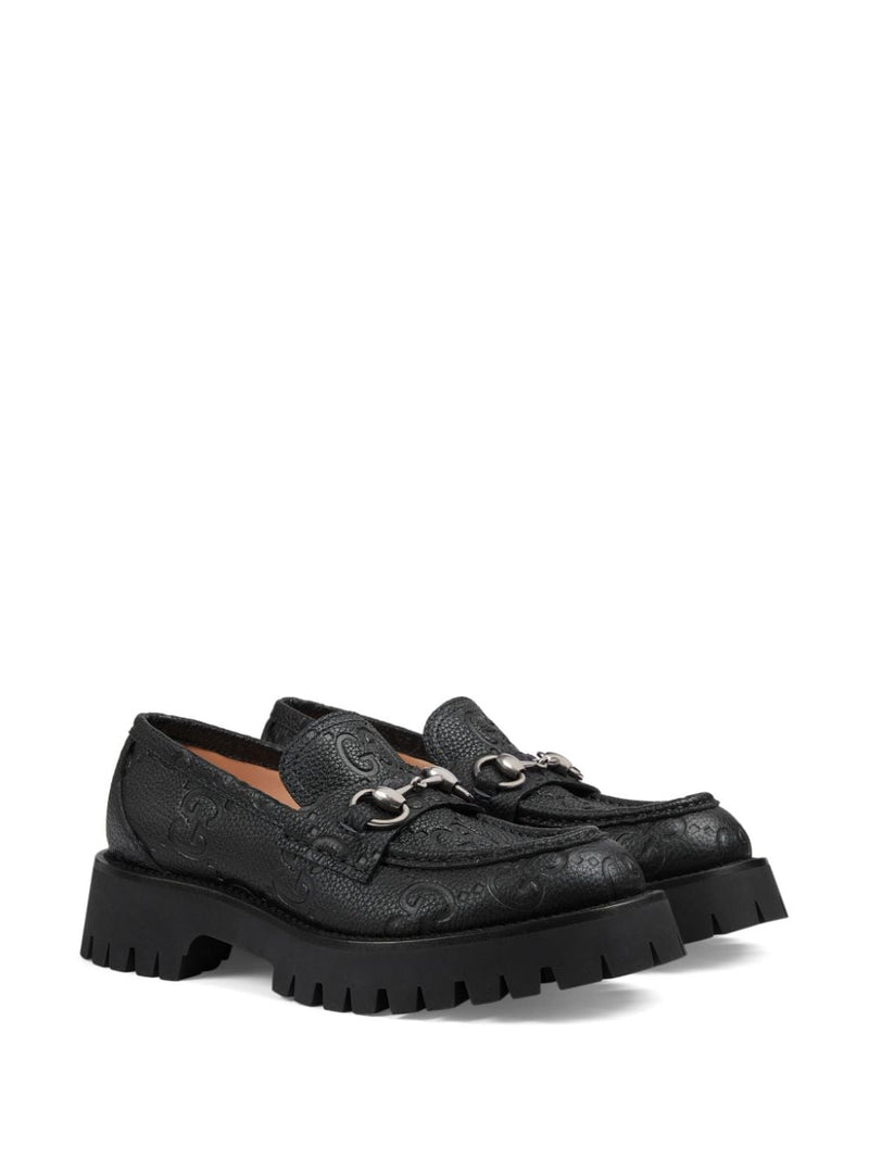 GG LOGO-DEBOSSED LUG LOAFERS
