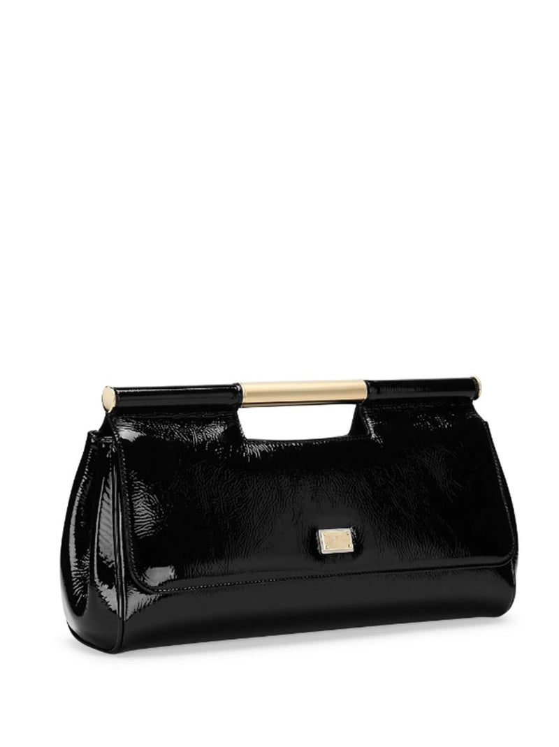 PATENT-LEATHER CLUTCH BAG