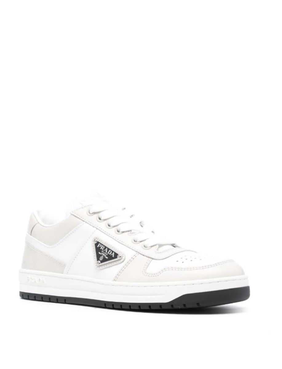 DOWNTOWN LEATHER SNEAKERS PRADA