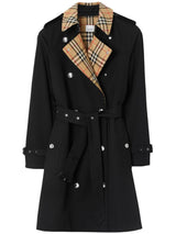 VINTAGE CHECK-TRIM TRENCH COAT