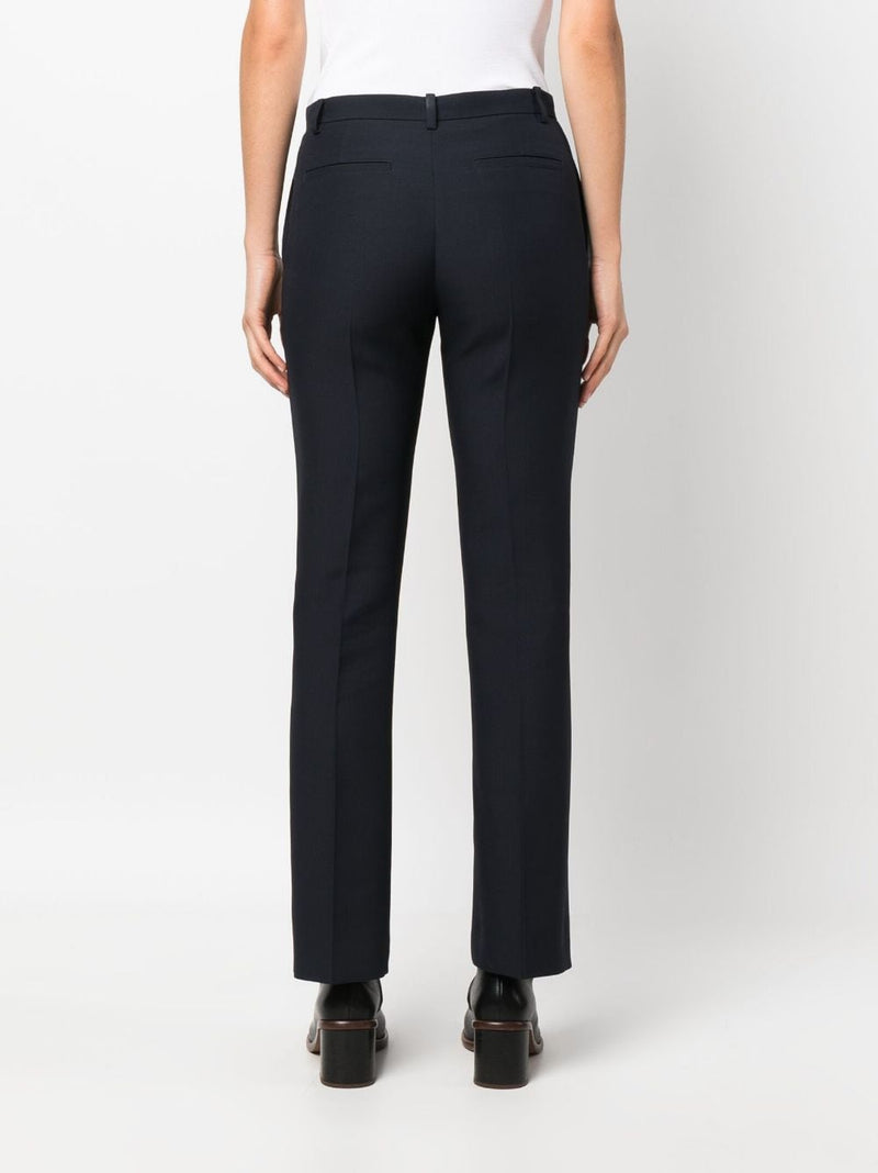 WOOL-SILK BLEND TAILORED TROUSERS