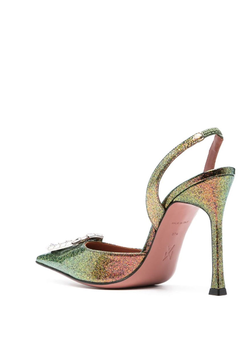 CAMELIA SLING 90MM CRYSTAL-EMBELLISHED PUMPS