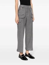 STRAIGHT-LEG WOOL CARGO TROUSERS