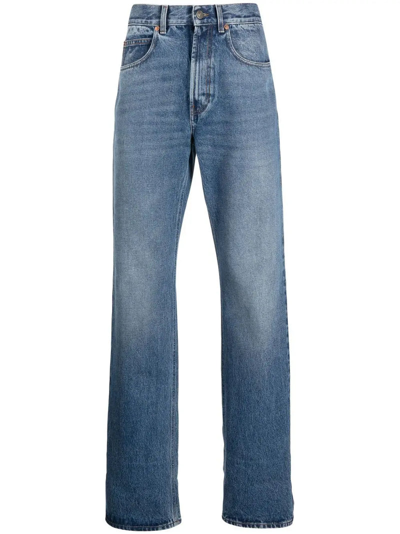 GG-TRIM STRAIGHT-LEG JEANS