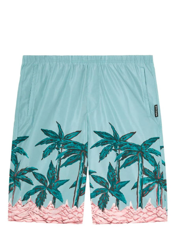 PALMS ROW-PRINT SWIM SHORTS