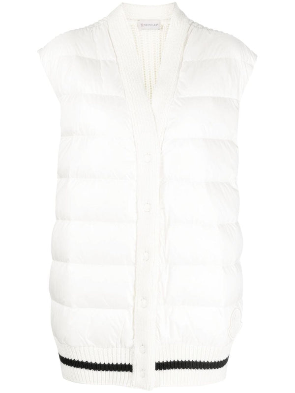 CONTRAST-PANEL PADDED GILET