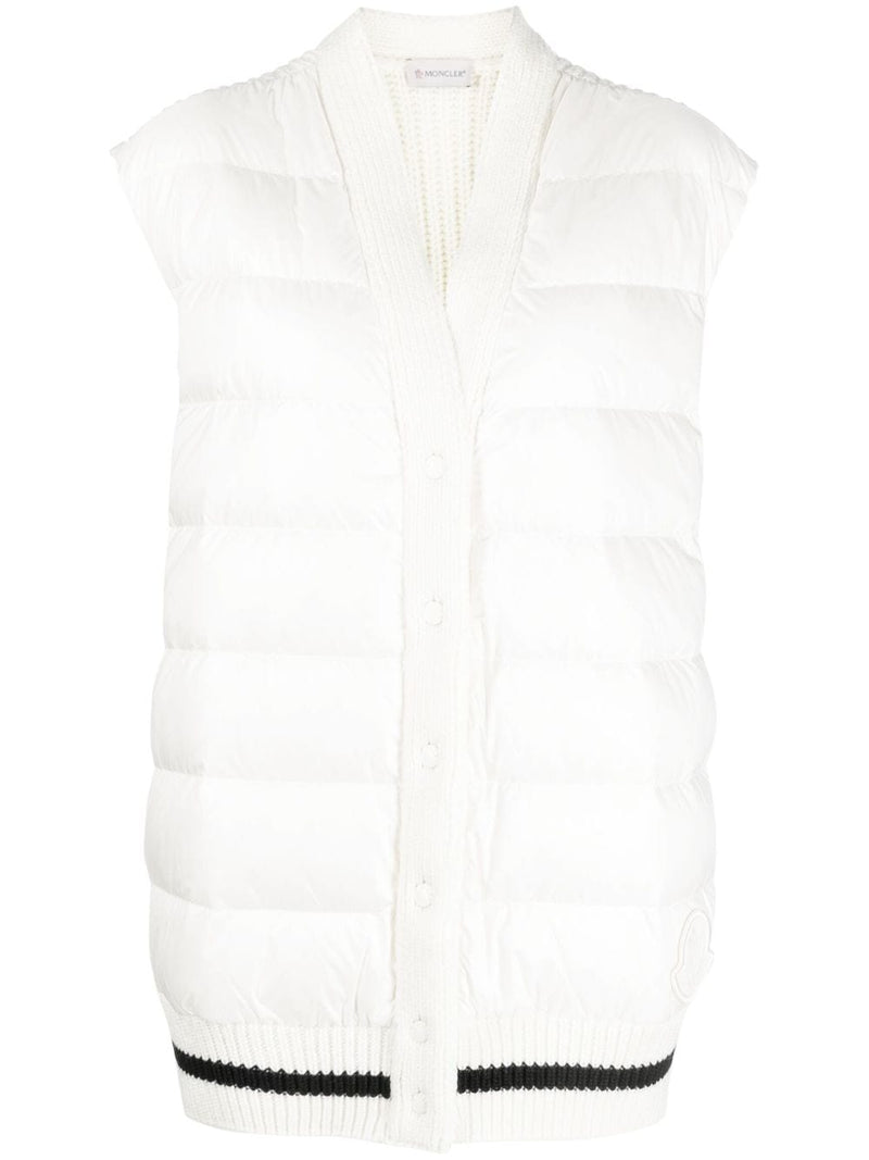 CONTRAST-PANEL PADDED GILET