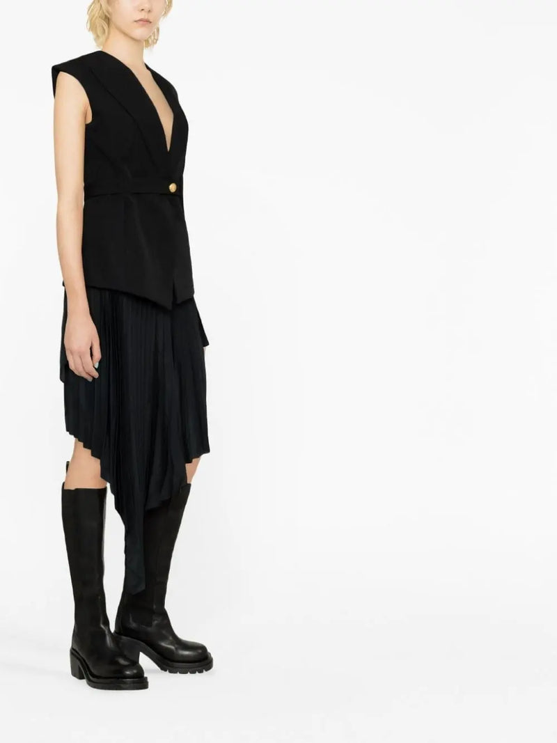SLEEVELESS SINGLE-BREASTED JACKET