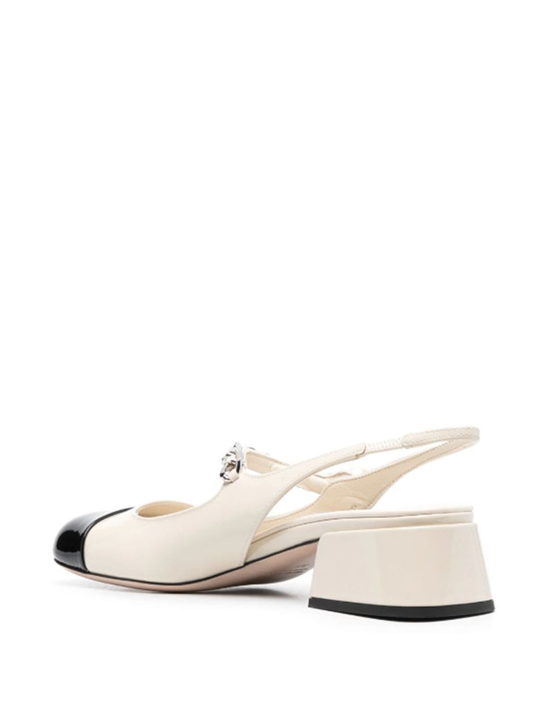 35MM CHAIN-DETAIL SLINGBACK PUMPS