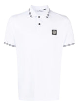 COMPASS-PATCH COTTON POLO SHIRT