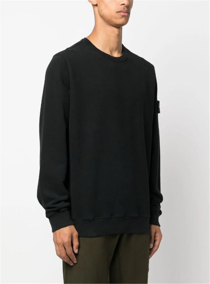 COMPASS-PATCH COTTON SWEATSHIRT