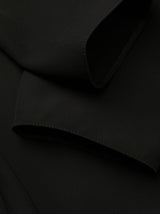 SAFETY-PIN GATHERED MIDI DRESS