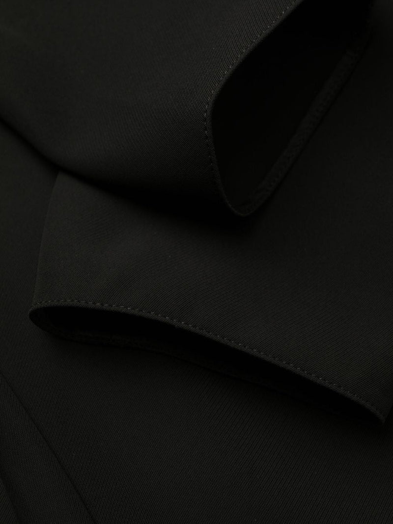 SAFETY-PIN GATHERED MIDI DRESS