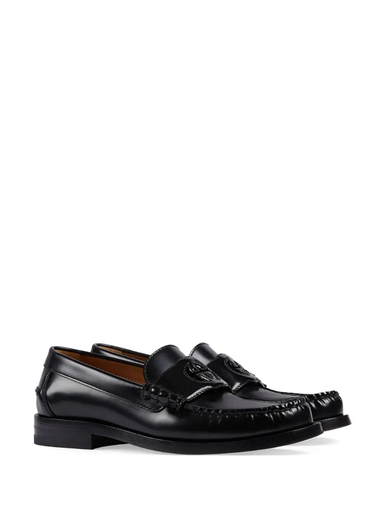 INTERLOCKING G LEATHER LOAFERS