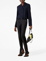 DOUBLE-BREASTED MOHAIR CROPPED JACKET
