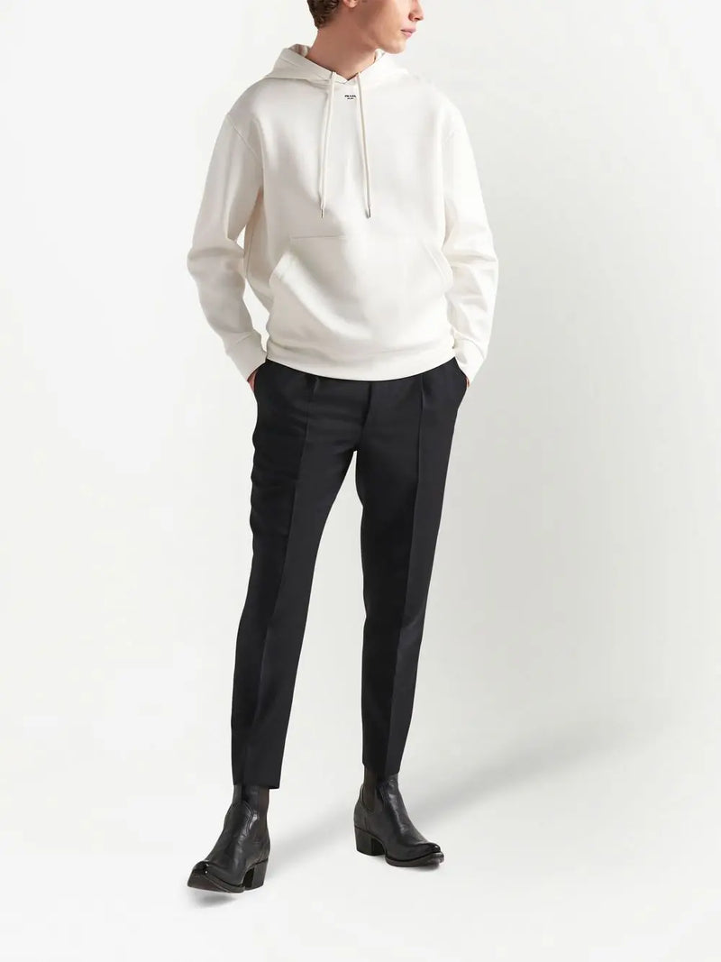 LOGO-PRINT COTTON HOODIE