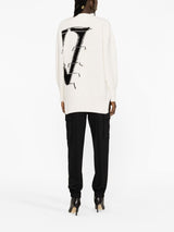 OW MAXI LOGO-INTARSIA JUMPER