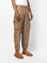 ALLOVER LOGO-PRINT CARGO TROUSERS