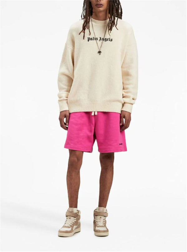 LOGO-EMBROIDERED WOOL-BLEND JUMPER
