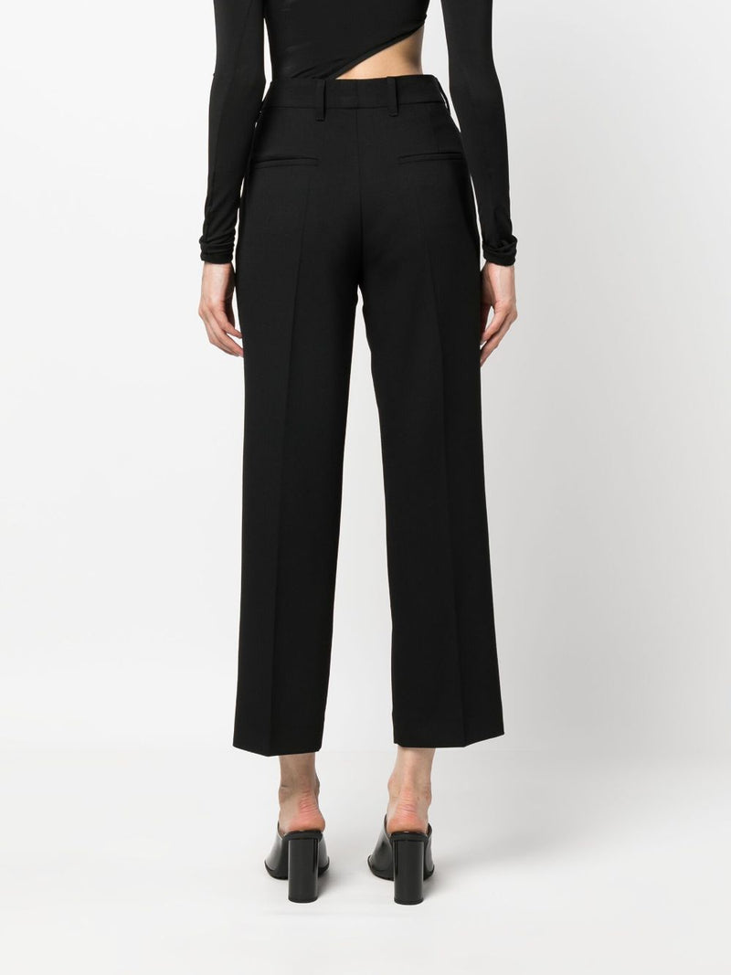 VIRGIN-WOOL CROPPED TROUSERS