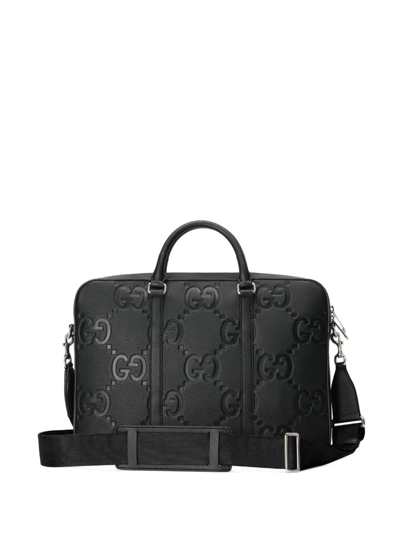 DEBOSSED-LOGO LAPTOP BAG