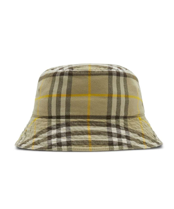 VINTAGE CHECK COTTON BUCKET HAT