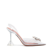 ROSIE 95MM GLITTER TRANSPARENT PUMPS