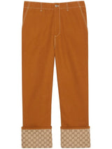 GG CANVAS TURN-UP TROUSERS