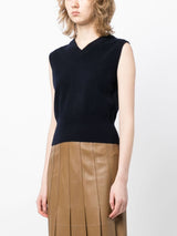 SLEEVELESS WOOL-BLEND JUMPER